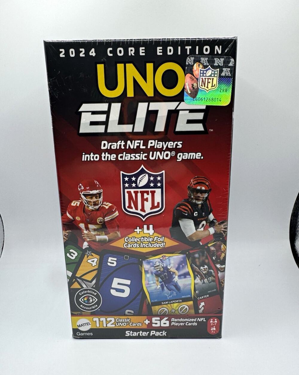 Mattel Games UNO Elite 2024 Core Edition NFL Starter Pack Card Game JDM38